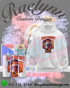 White hoodies with a 20 Oz tumbler