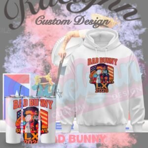 White hoodies with a 20 Oz tumbler