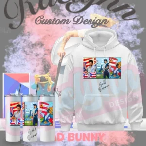 White hoodies with a 20 Oz tumbler